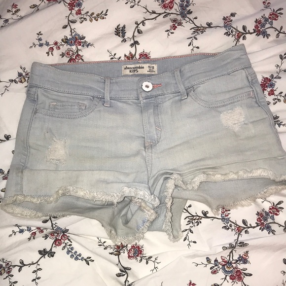 abercrombie kids light wash jean shorts - Picture 1 of 2